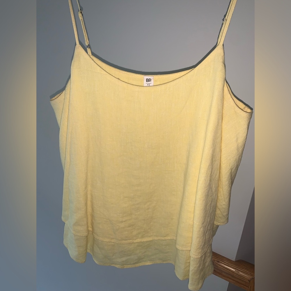B.P. Bright yellow 2 layer cami top
